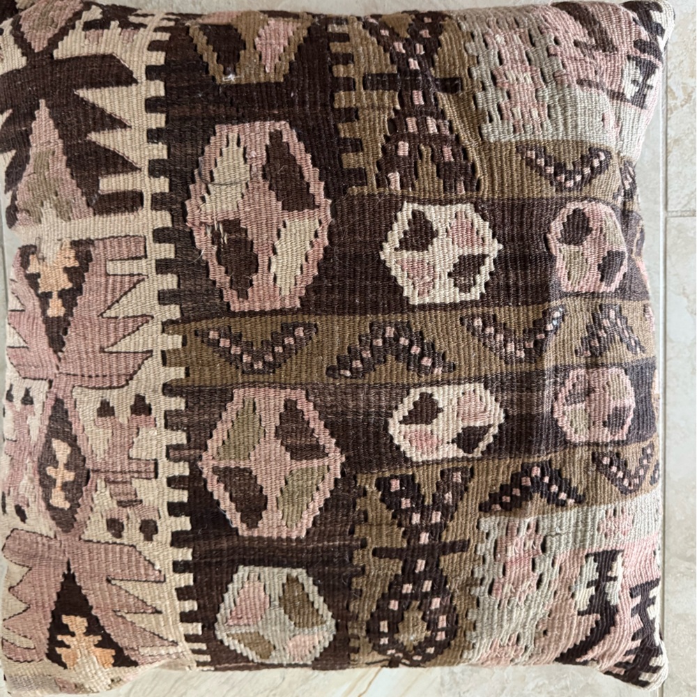 Ethan Allen Wool and Cotton Pillow Cover